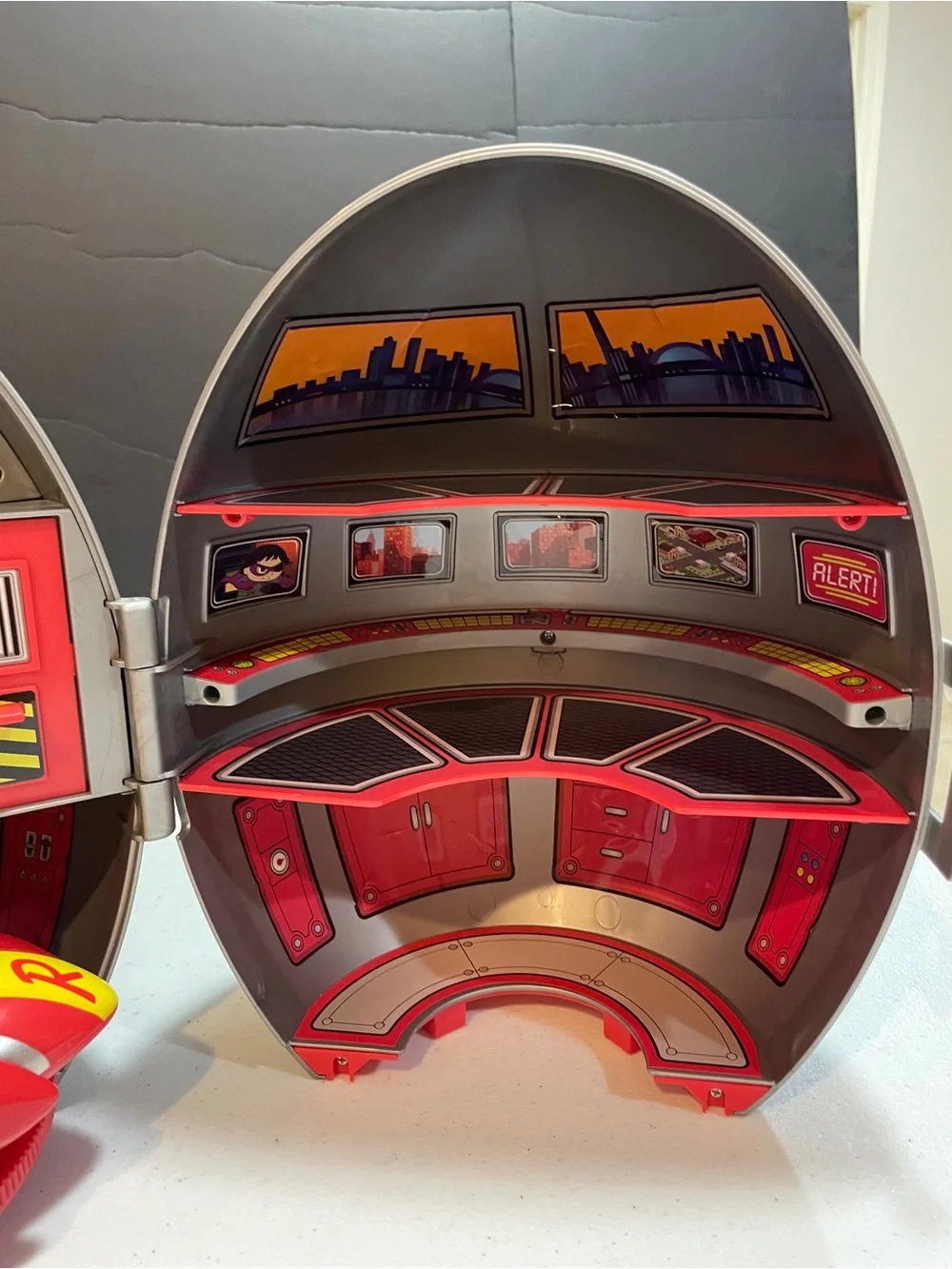 Kids Silver Helmet with Character Sticker